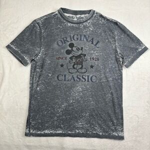 Disney Parks Mickey Mouse Original‎ Classic Grey Short Sleeve Shirt Men's Medium
